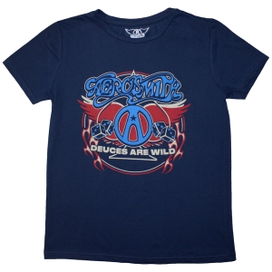 Aerosmith - Rainbow Spade Lady Denim T-Shirt i gruppen MERCHANDISE / T-shirt / Metal hos Bengans Skivbutik AB (5587245r)