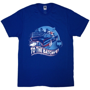 Batman - To The Batcave Uni Blue T-Shirt i gruppen MERCHANDISE / T-shirt / Film-Musikkkal hos Bengans Skivbutik AB (5587247r)