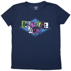 Beastie Boys - Multicolour Logo Lady Denim T-Shirt i gruppen MERCHANDISE / T-shirt / Hip Hop-Rap hos Bengans Skivbutik AB (5587250r)