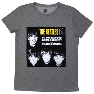 Beatles - Vj Sercret Sleeve Lady Grey T-Shirt i gruppen MERCHANDISE / T-shirt / Pop-Rock hos Bengans Skivbutik AB (5587251r)