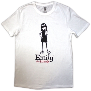 Emily The Strange - Emily Poses Uni Wht T-Shirt i gruppen MERCHANDISE / T-shirt / TV-serie hos Bengans Skivbutik AB (5587265r)