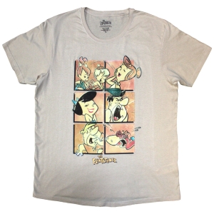 Flintstones - Flintstones Grid Uni Sand T-Shirt i gruppen MERCHANDISE / T-shirt / TV-serie hos Bengans Skivbutik AB (5587267r)