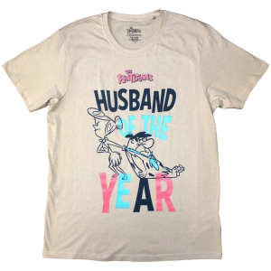 Flintstones - Husband Of The Year Uni Sand T-Shirt i gruppen MERCHANDISE / T-shirt / TV-serie hos Bengans Skivbutik AB (5587268r)