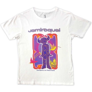 Jamiroquai - Emergency Uni Wht T-Shirt i gruppen MERCHANDISE / T-shirt / Pop-Rock hos Bengans Skivbutik AB (5587279r)