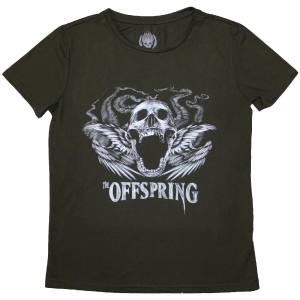 Offspring - Feathered Winged Skull Lady Green T-Shirt i gruppen MERCHANDISE / T-shirt / Punk hos Bengans Skivbutik AB (5587292r)