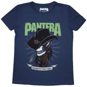 Pantera - Skeleton Cowboy Lady Denim T-Shirt i gruppen MERCHANDISE / T-shirt / Metal hos Bengans Skivbutik AB (5587293r)