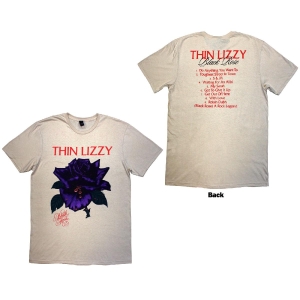 Thin Lizzy - Black Rose Tracklist Uni Natrl T-Shirt i gruppen MERCHANDISE / T-shirt / Metal hos Bengans Skivbutik AB (5587306r)