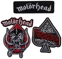 Motorhead - Patch 3 Set (Ace Of Spades, Logo, E i gruppen MERCHANDISE / Accessoarer / Kommende / Metal hos Bengans Skivbutik AB (5588099)