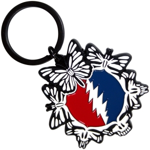 Grateful Dead - Steal Your Face Butterflies Keychain i gruppen MERCHANDISE / Merch / Nyheter / Pop-Rock hos Bengans Skivbutik AB (5589230)