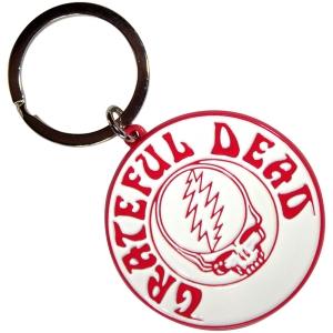 Grateful Dead - Steal Your Face Mono Red Keychain i gruppen MERCHANDISE / Merch / Nyheter / Pop-Rock hos Bengans Skivbutik AB (5589236)