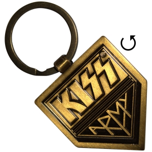 Kiss   - Gold Army Pennant Double-Sided Keychain i gruppen MERCHANDISE / Merch / Nyheter / Metal hos Bengans Skivbutik AB (5589258)