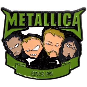 Metallica - Since 1981 Heads Pin Badge i gruppen MERCHANDISE / Merch / Nyheter / Metal hos Bengans Skivbutik AB (5589267)