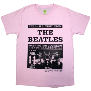 Beatles - Washington 64 Promo Uni Pink T-Shirt i gruppen MERCHANDISE / T-shirt / Nyheter / Pop-Rock hos Bengans Skivbutik AB (5589275r)