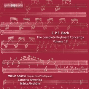 Cpe Bach - Keyboard Concertos Vol 19 i gruppen Externt_Lager / Naxoslager hos Bengans Skivbutik AB (572254)