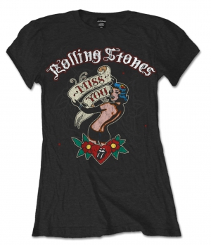 R: Rolling Stones Miss You Black Ladies T Shirt i gruppen Merch T-shirts / T-shirt Kampanje hos Bengans Skivbutik AB (V-2628364)