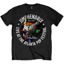 Jimi Hendrix - Atlanta Pop Festival 1970 Mens Black i gruppen MERCH hos Bengans Skivbutik AB (2626324r)