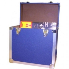 50 LP Record Storage Carry Case Navy - 50 LP Record Storage Carry Case Navy