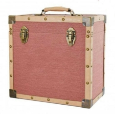 Record Storage Case - Burgandy Cloth