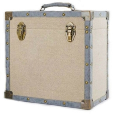 Record Storage Case - Cream Cloth