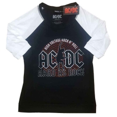 Ac/Dc - Hard As Rock Lady Bl/Wht Raglan:1