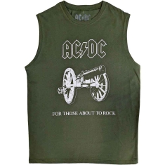 Ac/Dc - About To Rock Uni Green Tank: