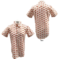 David Bowie - Logo Pattern Uni Wht Shirt: