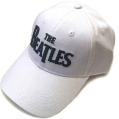 The Beatles - Black Drop T Logo Wht Baseball C