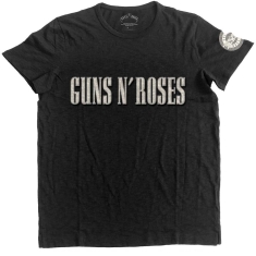 Guns N Roses - Logo & Bullet Circle App Slub Uni Bl