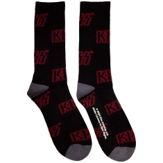 Kiss - Logo Pattern Uni Bl Socks