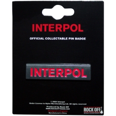 Interpol - Text Logo Pin Badge