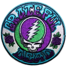 Grateful Dead - Steal Your Face Purple/Green Woven Patch