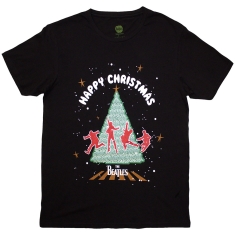 Beatles - Christmas Tree Uni Bl T-Shirt