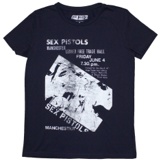 Sex Pistols - Manchester Flyer Lady Navy T-Shirt