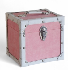 Vinyl Storage - 7 Inch 50 Record Storage Carry Case - Pink Fabric