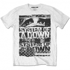 System Of A Down Torn Mens White T Shirt